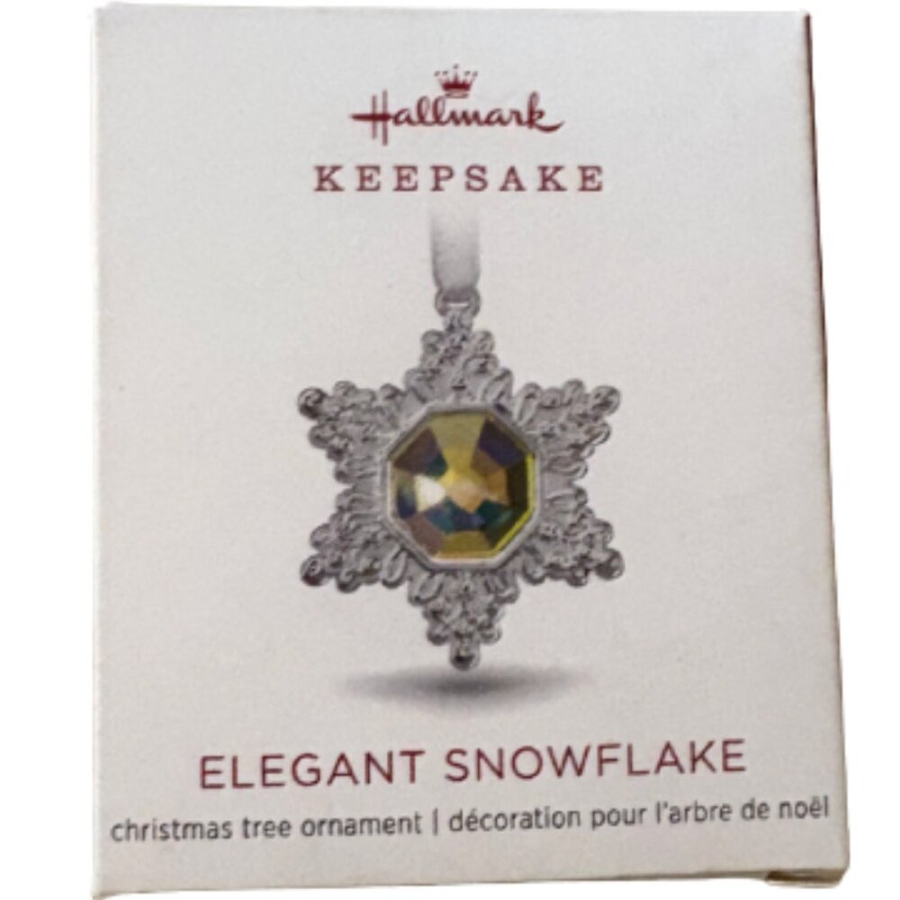 Hallmark Keepsake Ornament Elegant Snowflake 2018 | Sterling-Silver Plated | NIB